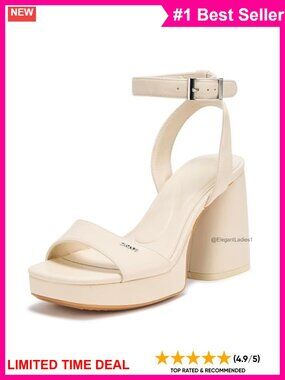 Ankle Strap Block Heel Pump Closed Toe Pull-On Casual